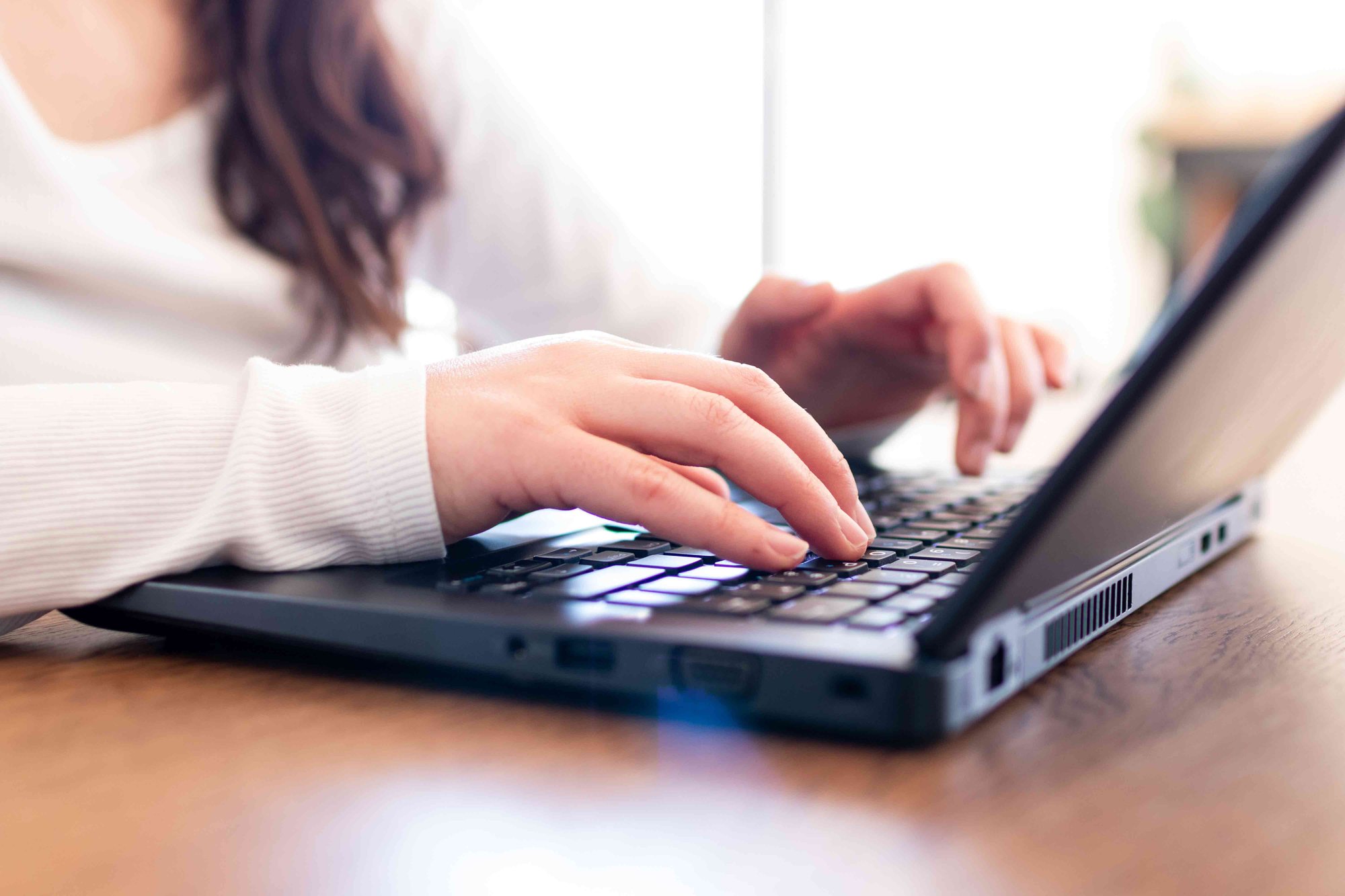 Adult on Laptop